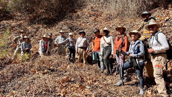 Community scientists out on a trek