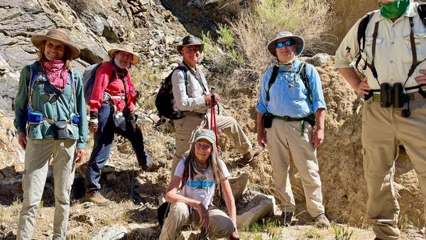 A group of naturalists in the wild