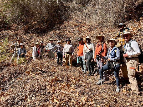 Community scientists out on a trek