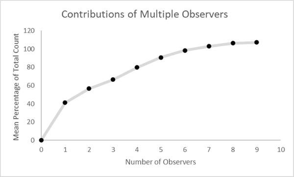 A graph of lizards spotted 